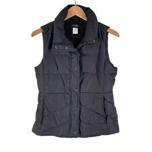 J Crew Goose Down Sherpa Lined Puffer Vest Brown